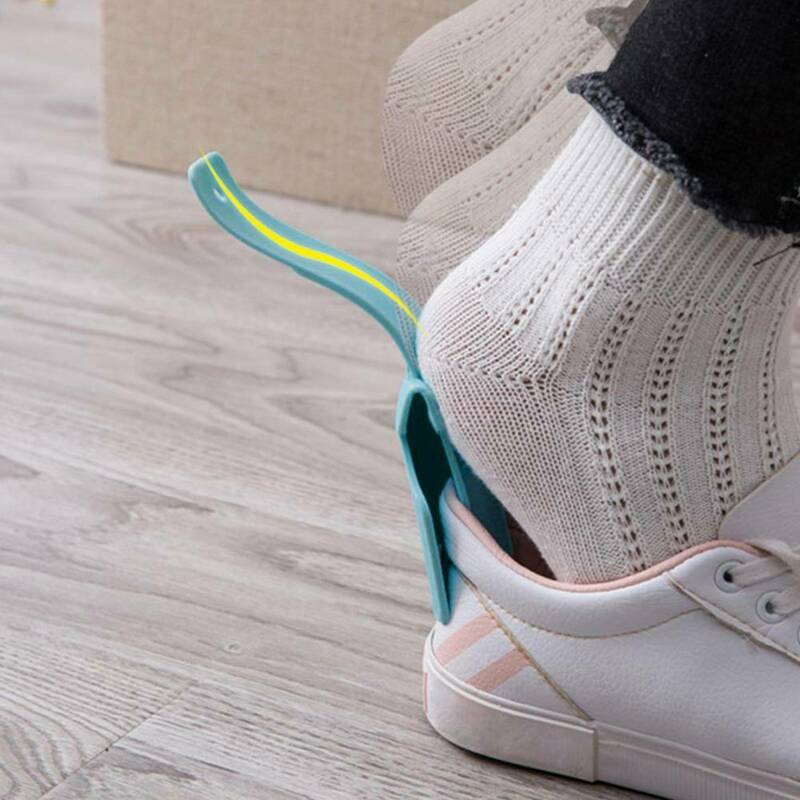 Cuerno de zapato Unisex, ayuda para perezosos, fácil de poner y quitar, herramienta de ayuda antideslizante, elevador de zapatos, 1 ud.