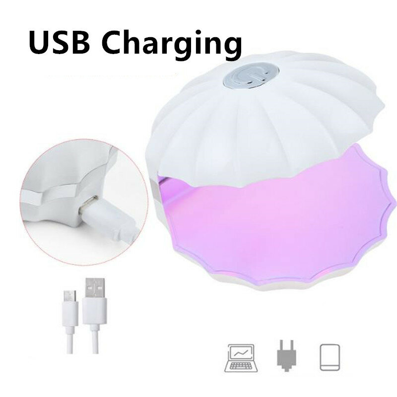 Secador de uñas portátil con Cable USB, lámpara LED de curado UV para esmaltes a base de Gel, máquina de manicura y pedicura, 6W, 18W