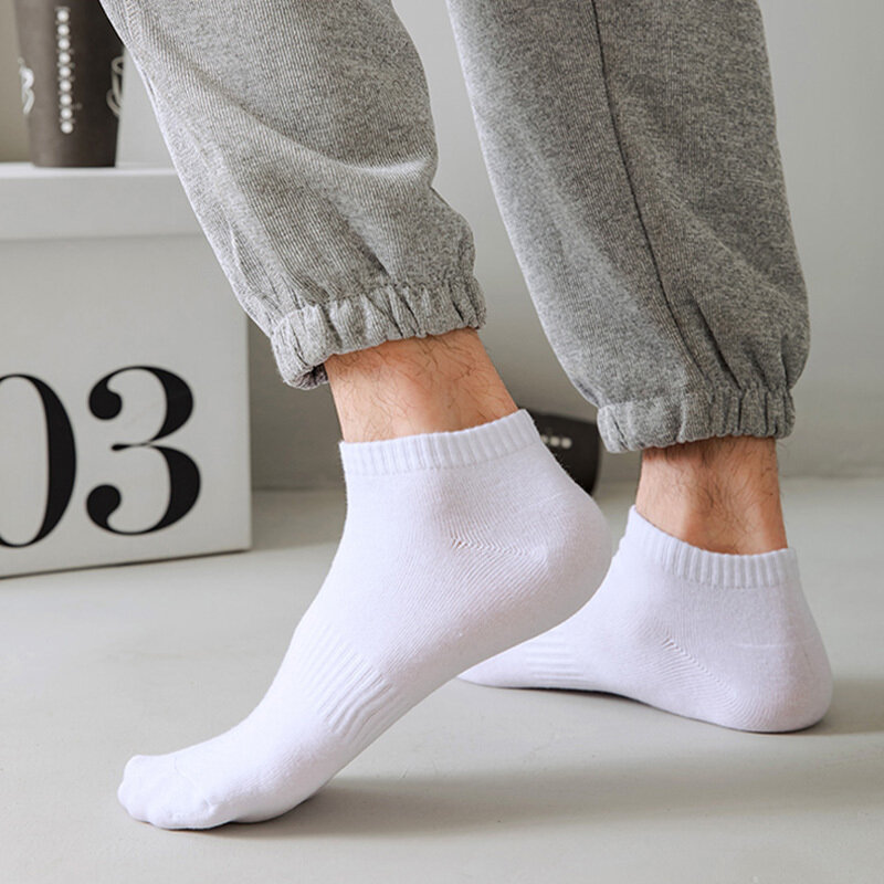 5/10/20 Paar Herren Mode Baumwoll socken Sommer schwarz weiß atmungsaktiv Damen atmungsaktive Boots socken einfarbige Business-Socken