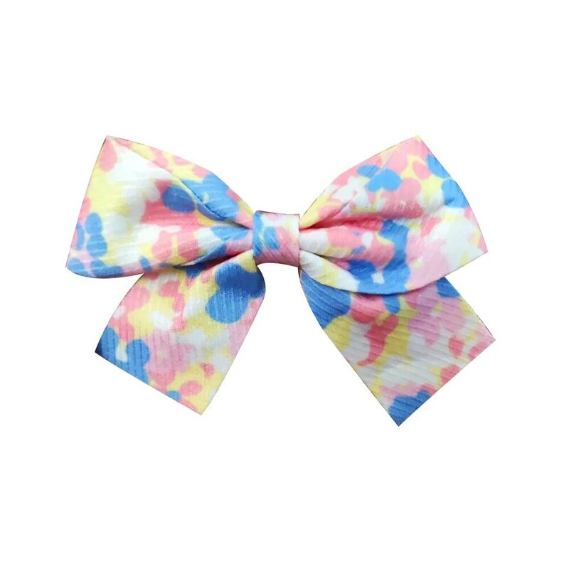 200PCS/LOT Pincer Barrette Fabric Art Bow Tie Hairpins LOVE Printing Hair Clip For Girls Pin Tiaras Baby Hair Accessories