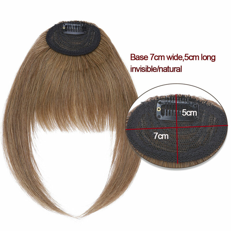 リッチなチョイス-女性のためのフレンチフリンジの髪,本物の人間の髪の毛,小さなフリンジ,自然な髪,茶色のブロンド,14g