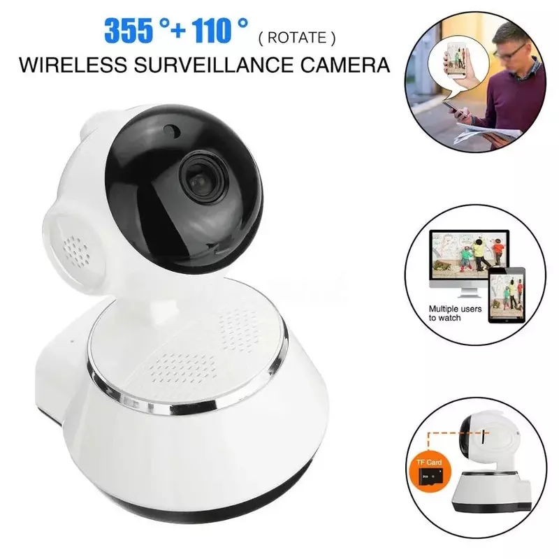 Câmera de Vigilância Humana, Rede CCTV, WiFi, V380 Pro, IP, Nuvem HD, Casa Inteligente, Sem Fio, Inteligente, Rastreamento Automático
