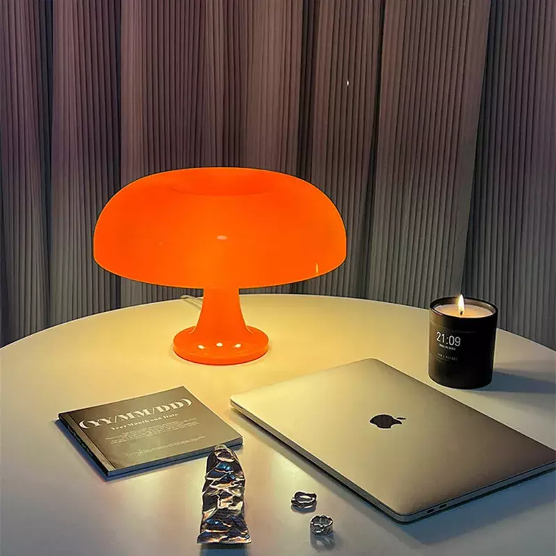 Bedroom Hotel Bedside Led Mushroom Orange Table Lamp Living Room Home Decor Creative Lighting Exquisite with 4 Bulbs Table Lamp