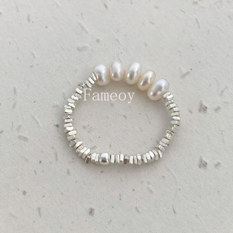 2024 модное круглое женское кольцо в стиле ретро с имитацией жемчуга