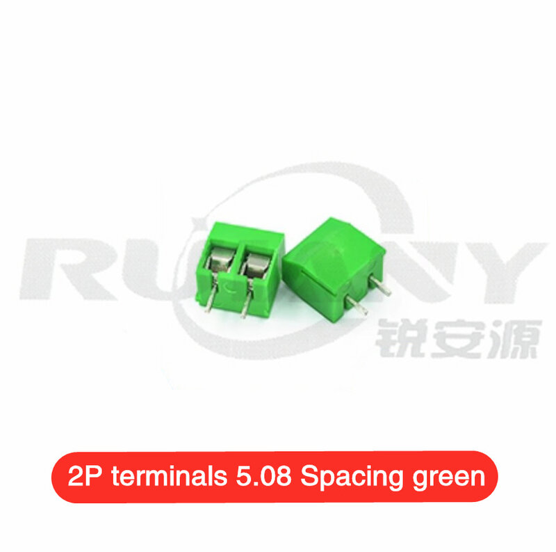 5.08 green KF301 Terminal [2, 3, and 4 positions] Terminals 2P 3P 4P Optional
