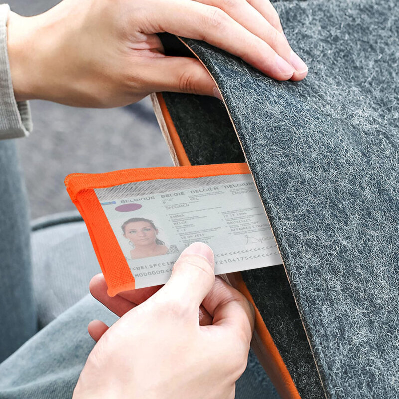 나일론 메쉬 카드 보관 가방, 미니 투명 그리드 버스 ID 신용카드 홀더 지퍼 파우치, 여행용 소형 동전 지갑