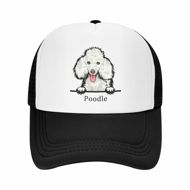 Gorra de béisbol personalizada para hombre y mujer, sombrero de camionero con protección solar, ajustable, para mascota, perro, caniche, Verano