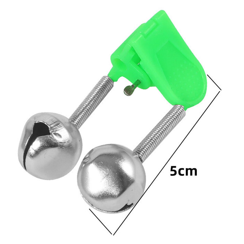 Easy To Clip High Quality Stainless Steel Fish Bell Fishing Alarm Strong Spring Spring Plastic Clip Double Ring Bell