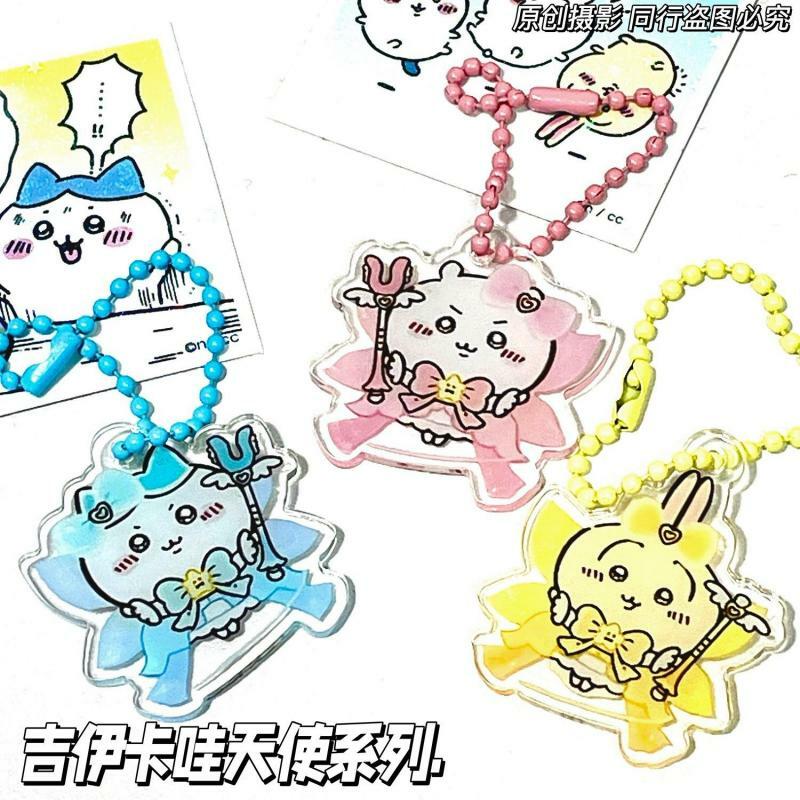 Kawaii Chiikawas Keychain Cartoon Acrylic Student Backpack Decoration Pendant Cute Girl Bag Accessories