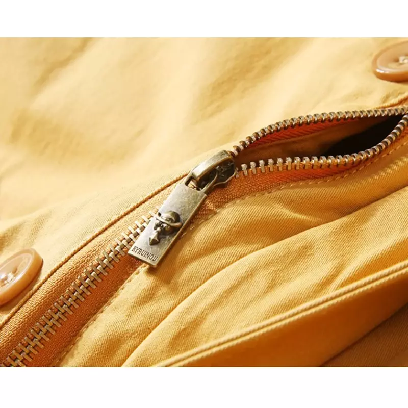 Veste en coton à boutonnage simple pour homme, multi-sacs, chaud et épais, automne et hiver