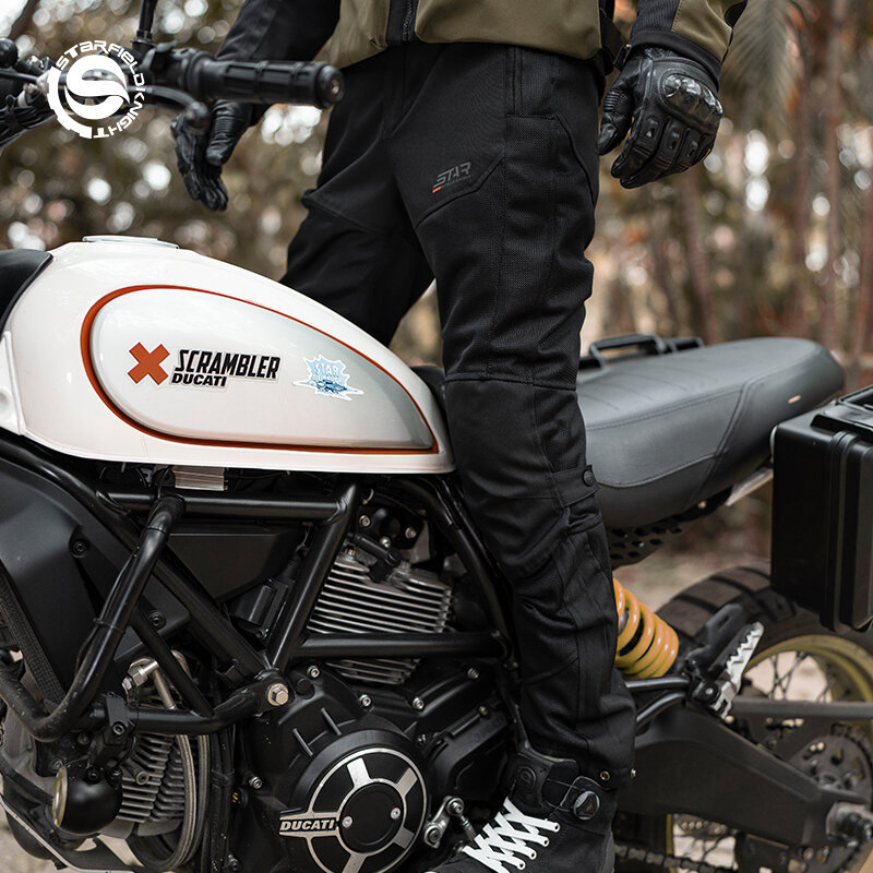 Celana Motor Musim Panas Ksatria Lapangan Bintang Celana Motocross Alat Pelindung Bersepeda Moto CELANA Panjang Sepeda Motor Peralatan Balap