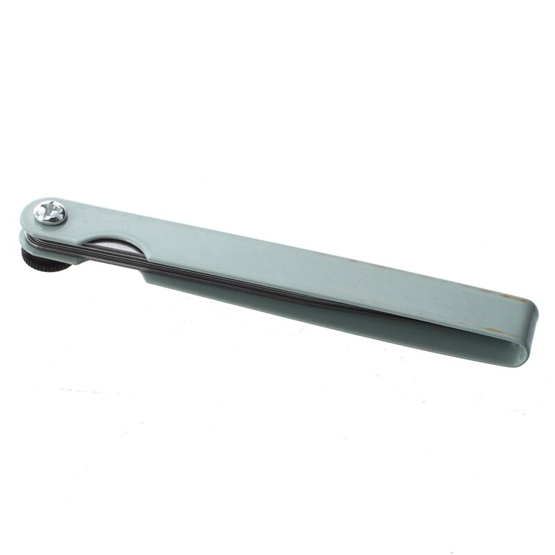 Metal Metric Gap Espessura Feeler Gauge Blades, Ferramenta Tom Prata, Ferramenta 0.02-1mm, 2 pcs
