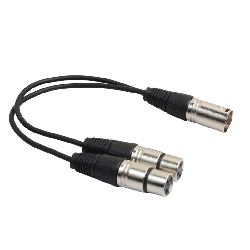 3Pin XLR żeńskie gniazdo na podwójny 2 męski wtyk Y Splitter 30cm Adapter rozszerzenie Audio kabel do miksera Recorde mikrofon Cabler