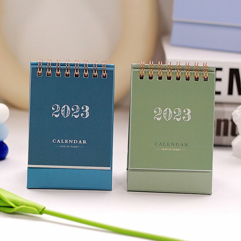 Ежедневник Morandi Color 2023, самостоятельный спиральный деловой простой календарь, ежедневный график, мини-календарь на рабочий стол
