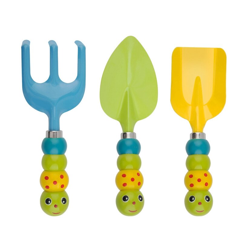 Mini kit d'outils de jardin pour enfants, pelle design, râteau, jouet de plage, bord de mer d'été, vecdu sable, cadeau d'anniversaire pour enfants, 1 ensemble