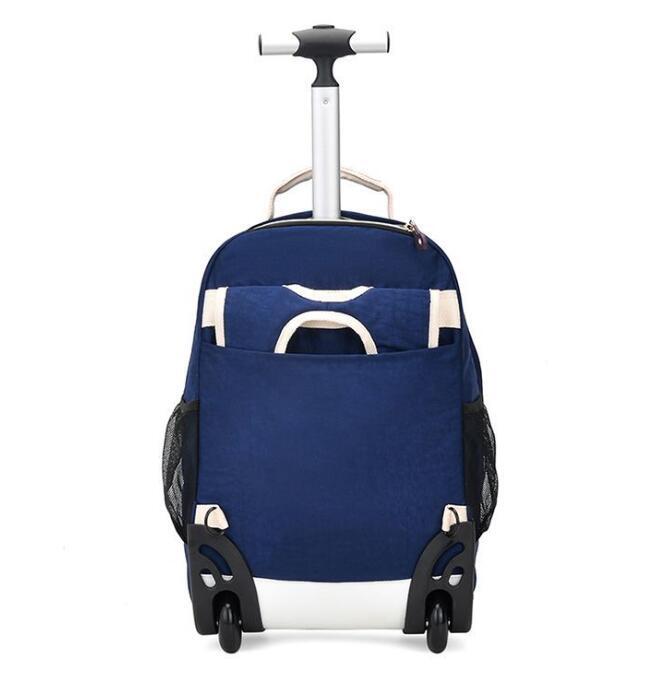 Roll rucksack mit 2 Rädern 18-Zoll-Reise-Laptop-Rucksack für Frauen Schul rucksack für Jugendliche Handgepäck