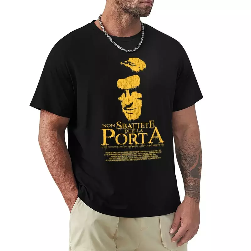 T-shirt surdimensionné en coton pour hommes, non Sbattete Quella Porta, Germano Mosconi