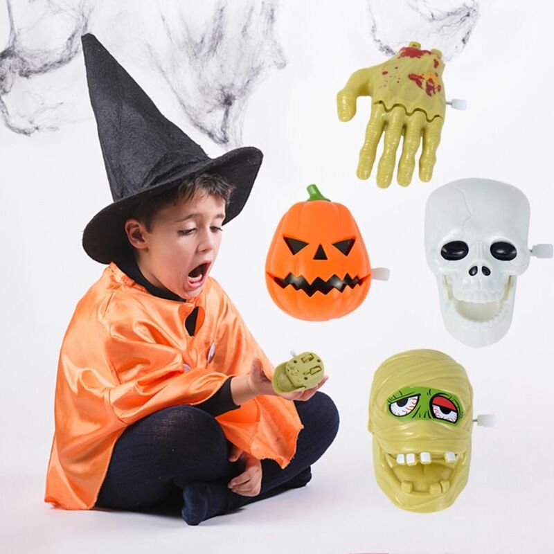 Abóbora-como hand-made brinquedo halloween, brinquedo de pelúcia, múmia, andando, wind-up