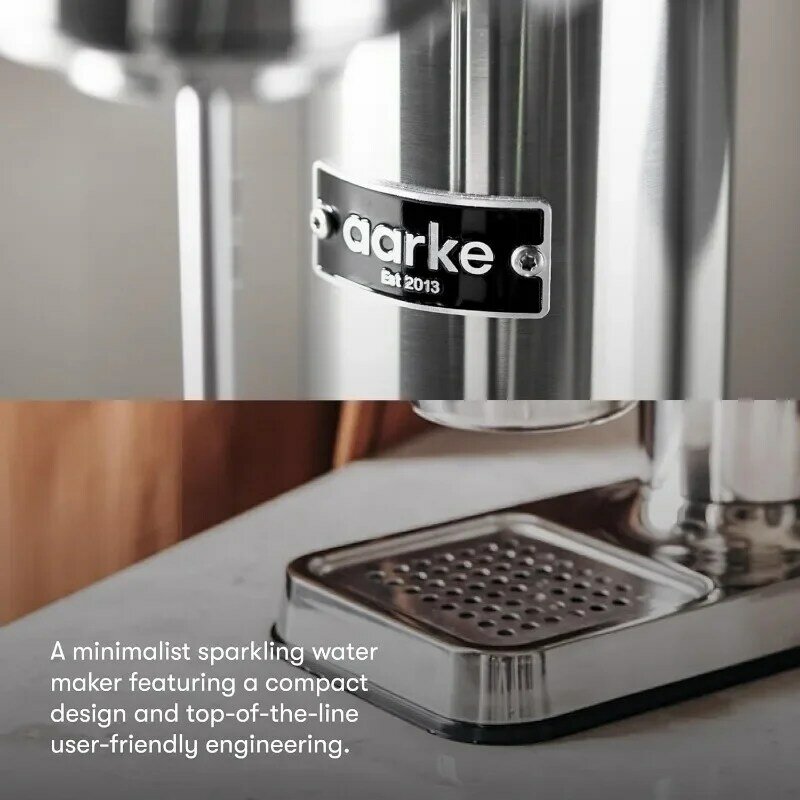 Aarke-Carbonator III karbonator Premium-pembuat Soda air berkilau & Seltzer dengan botol PET (abu-abu Matte)