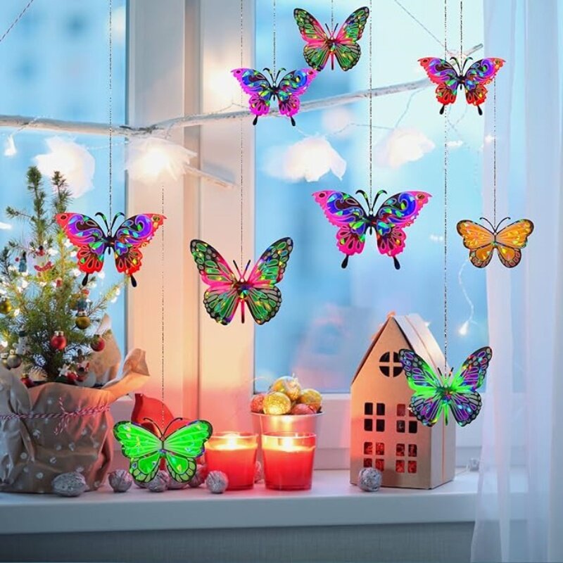 DIY Holographic Laser Butterfly Pendant Silicone Mold DIY Butterfly Keychain Crystal Epoxy Resin Mold