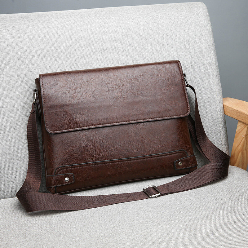 Business leather men's shoulder bag vintage casual messenger bag fashion Crossbody Bag Men's handbag