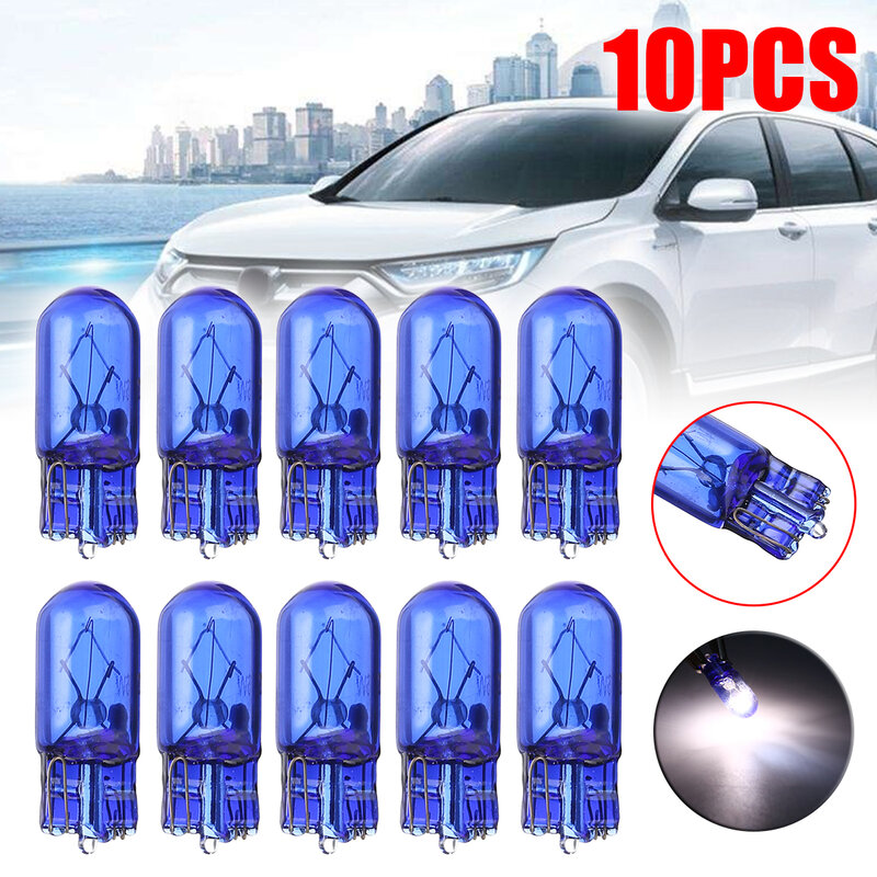 Lámpara de señal halógena T10 para coche, luz de lectura superblanca con cuñas de 12V y 5W, w5w 168, Xexon, 10 unidades