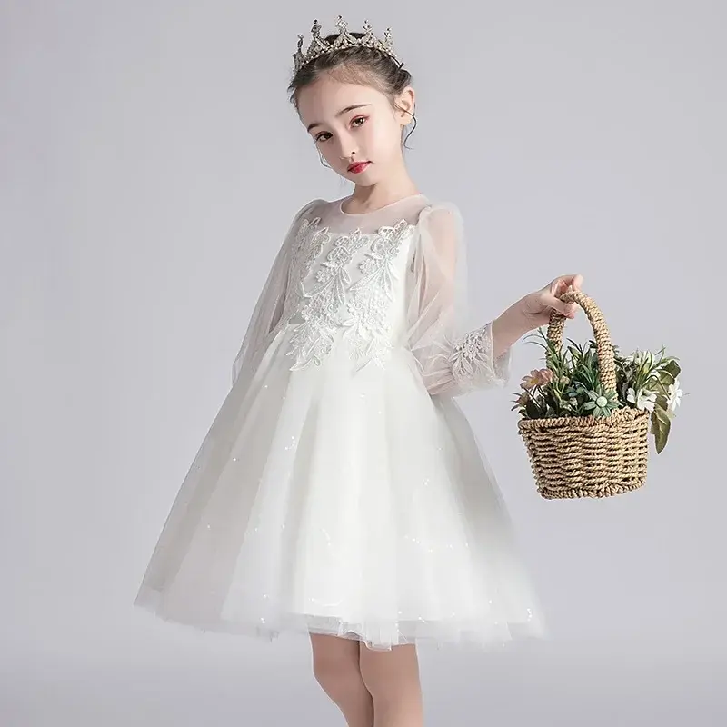 Mädchen Kleid neue koreanische Version Puffrock Kinder Baby Mädchen Prinzessin Klavier Performance-Kleid