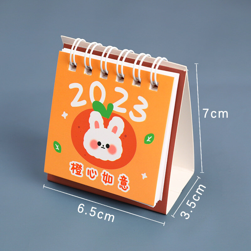 Kalender Meja, Kalender Meja Teks Buah Kreatif Ornamen Desktop Lucu Kalender Tahun Kecil 2023 Grosir Kalender Mini