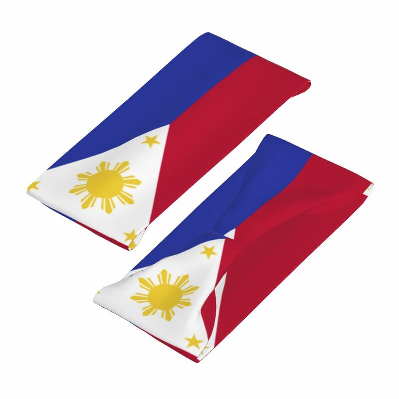 Женская дышащая повязка на голову, повязка на голову с флагом Филиппин, повязка на голову для йоги