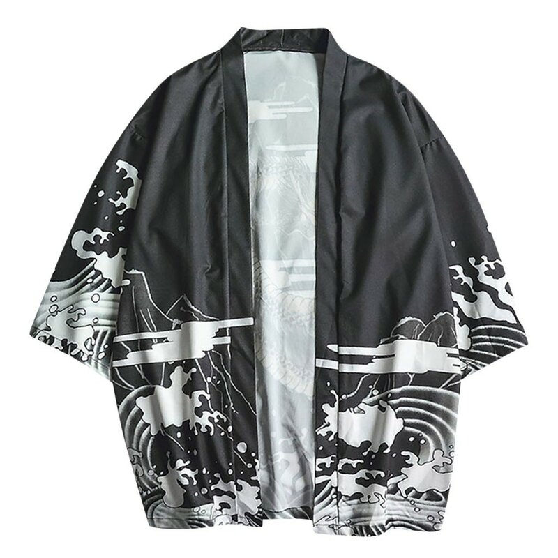 Kimono Cardigan Oversize Camisas dos homens Padrão Popular Impresso Camisa Japonesa Yukata Top Anime Traje Moda Masculina Roupas 2023
