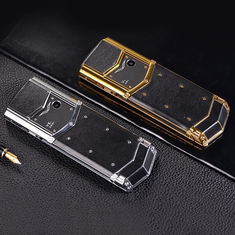 Desbloqueado 2G GSM Bar Luxury High Classic Metal Signature Handmade Phone Dual Sim Camera Bluetooth IMEI Changable