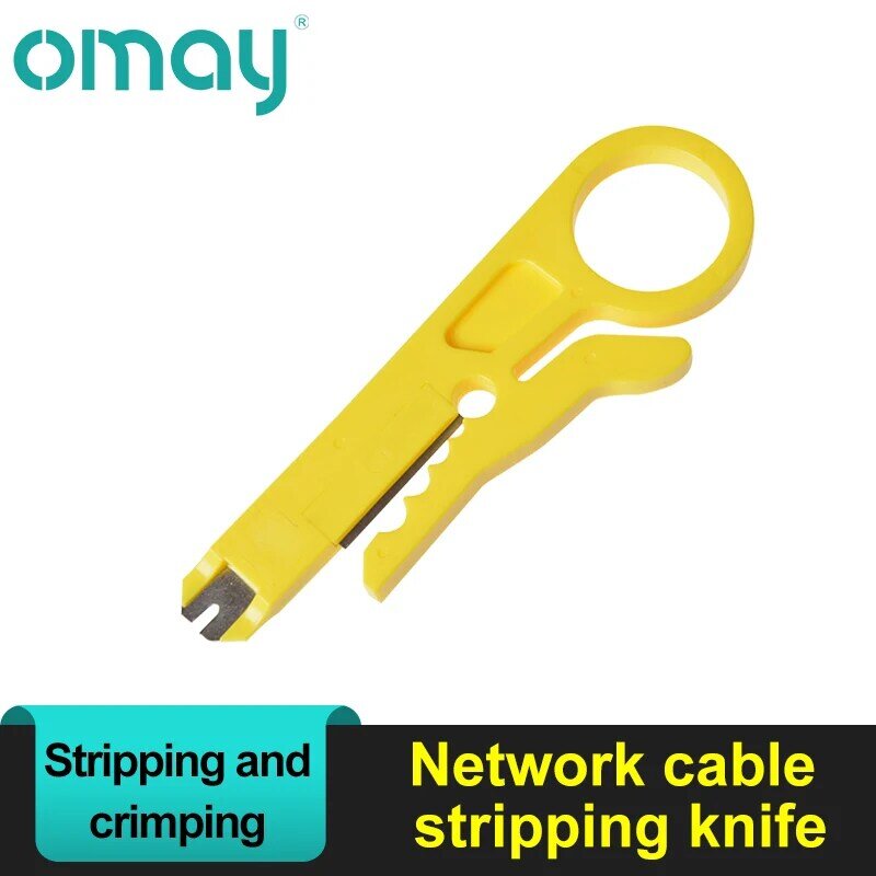 Портативный мини-резак для зачистки проводов OMAY, ударопрочный инструмент, 110 лезвий для сетевого кабеля, инструмент для зачистки проводов