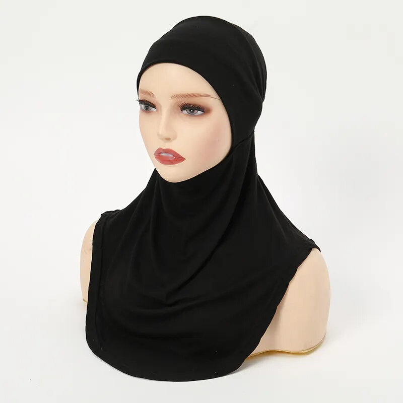 Bufanda interior musulmana para mujer, pañuelo para la cabeza, Hijab islámico Ninja, gorro de hueso