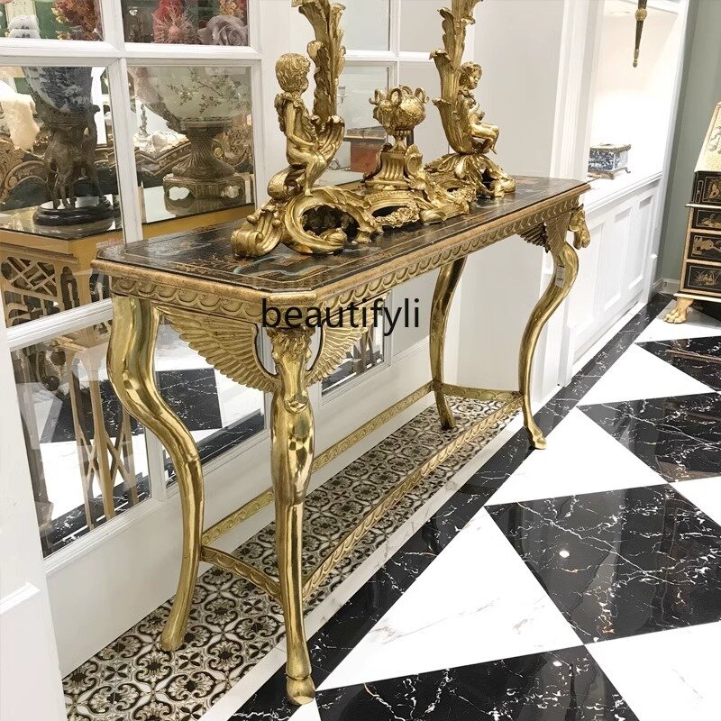 GY Phoenix Meiju-Consola de mesa pintada a mano, mueble de lujo de estilo francés, nuevo estilo chino, caballo de cobre puro, mueble trasero para sofá, Villa