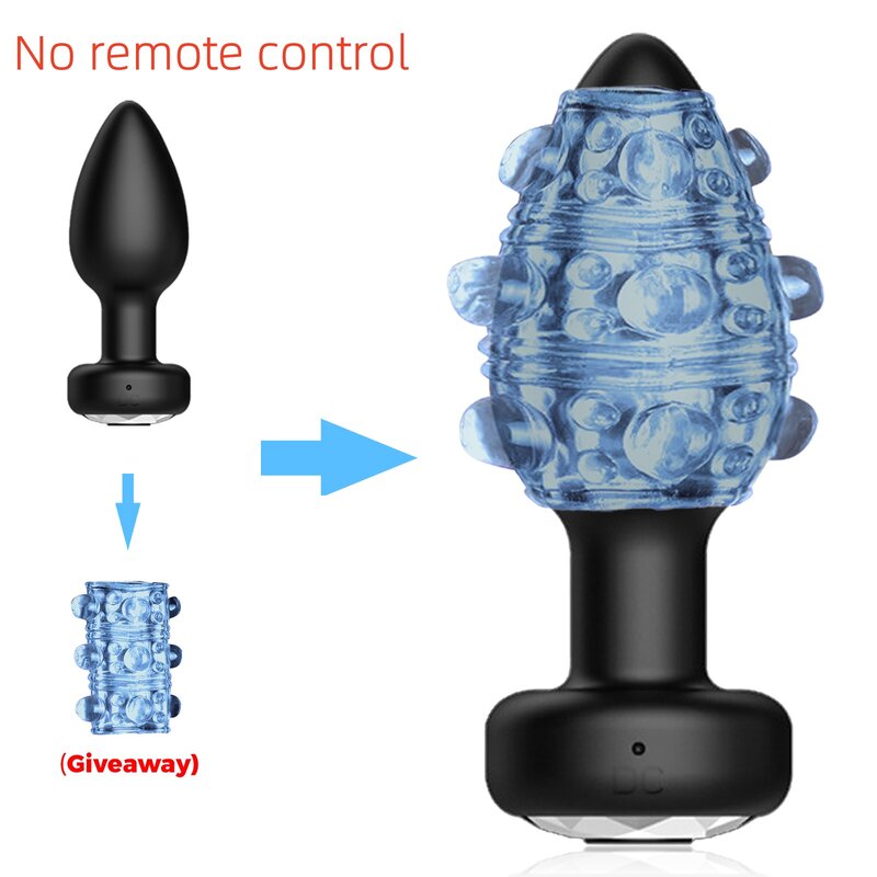 Vibrator Anal untuk pria wanita pijat prostat mainan seks Remote Control nirkabel 10 mode getaran steker bokong Dildo