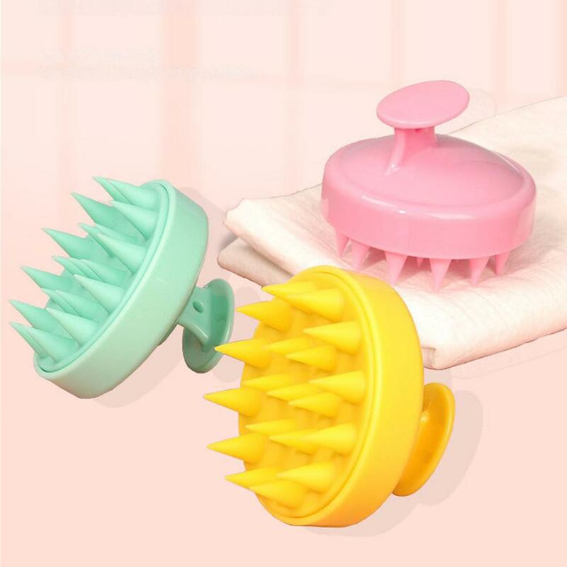 Plastic Silicone Massage Comb  Clean The Scalp Thoroughly Scalp Massage Easy Foaming Head Massage Brush Shampoo Brush Bath Comb