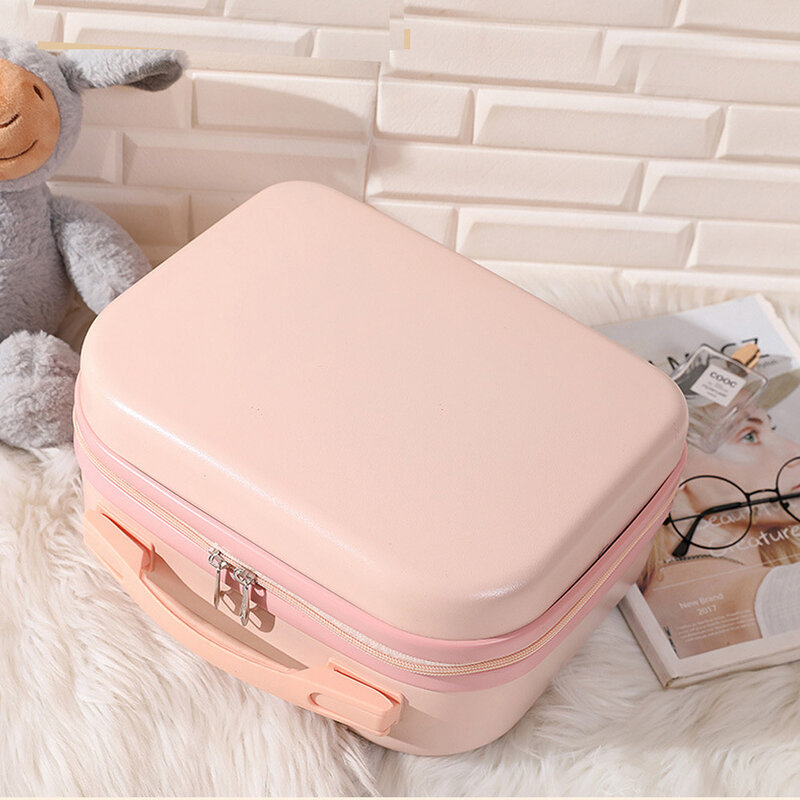 14 Cal kosmetyczka małe kobiety walizka podróżna bagaż materiał kompresyjny rozmiar: 30-15.5-23cm