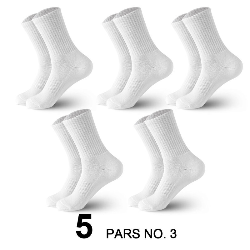Chaussettes tube 100% coton pour hommes, lot de 5 paires, souples, respirantes, noires et blanches, quatre saisons, anti-odeur, bateau GBP
