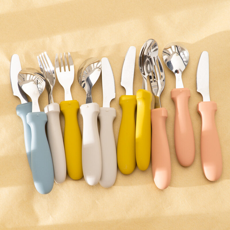 Детский набор из искусственных ножей из нержавеющей стали для новорожденных, десертная ложка для детей, детские гаджеты, столовые приборы для кормления, детские вещи