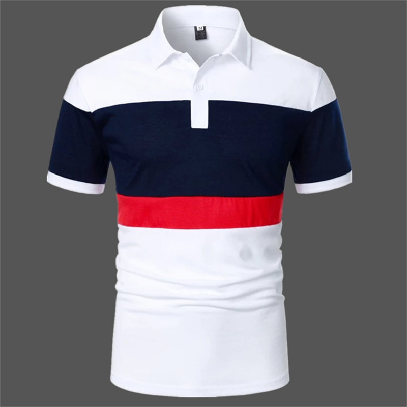 Men Polo Men Shirt Short Sleeve Polo Shirt Contrast Color Polo New Clothing Summer Streetwear Casual Fashion Men Tops