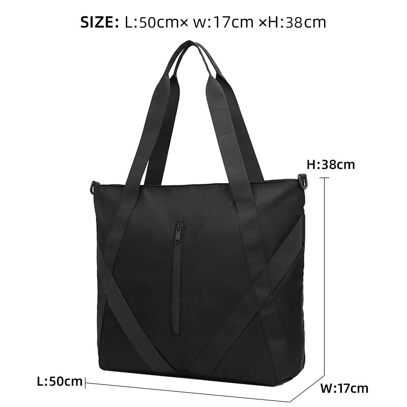 Hk-メンズラージトートバッグ,大容量クロスバッグ,カジュアル,半袖,距離で調節可能,旅行に最適