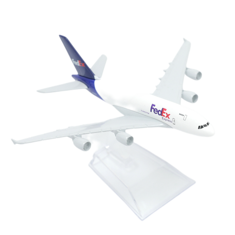 1:400 skala Fedex A380 Airlines Model pesawat layang-tambahan Ideal untuk setiap Diecast koleksi pesawat
