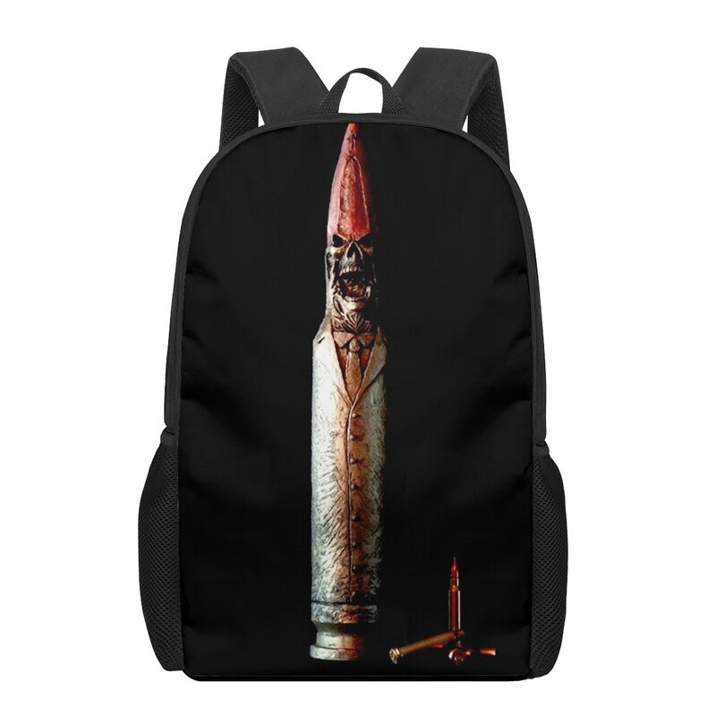 Школьный рюкзак AK47 для мальчиков и девочек, повседневная сумка для книг с принтом пистолета и пуль, дорожный ранец на плечо 16 дюймов