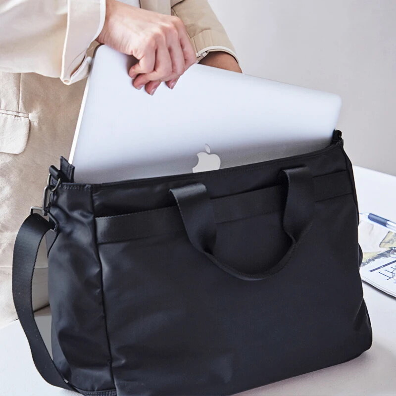 Деловая сумка в Корейском стиле для мужчин, нейлоновая тканевая вместительная сумочка-мессенджер на плечо, модная дорожная Повседневная сумка для ноутбука