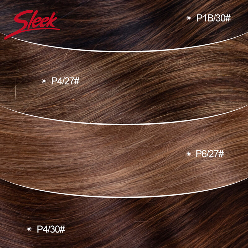 Sleek Braziliaanse Straight P4/27 P6/27 Bruin P4/30 P1B/30 Human Hair Weave Bundels 100% Natuurlijke Rmy Haarverlenging 10 Tot 26 Inch