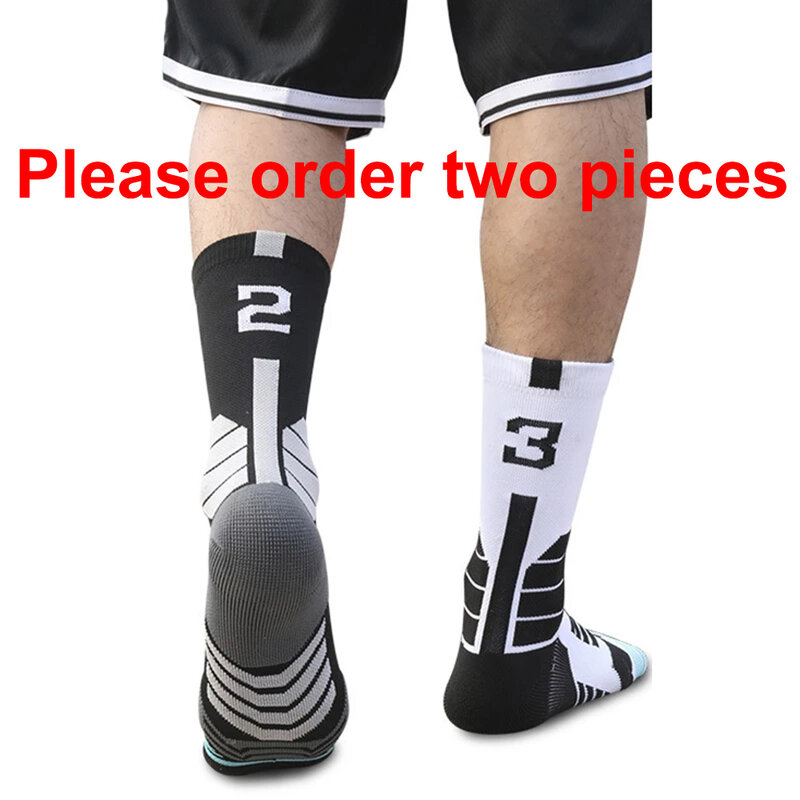 Calcetines deportivos personalizados para hombre, medias profesionales transpirables para baloncesto, Fitness, correr, fútbol, número DIY, 1 unidad
