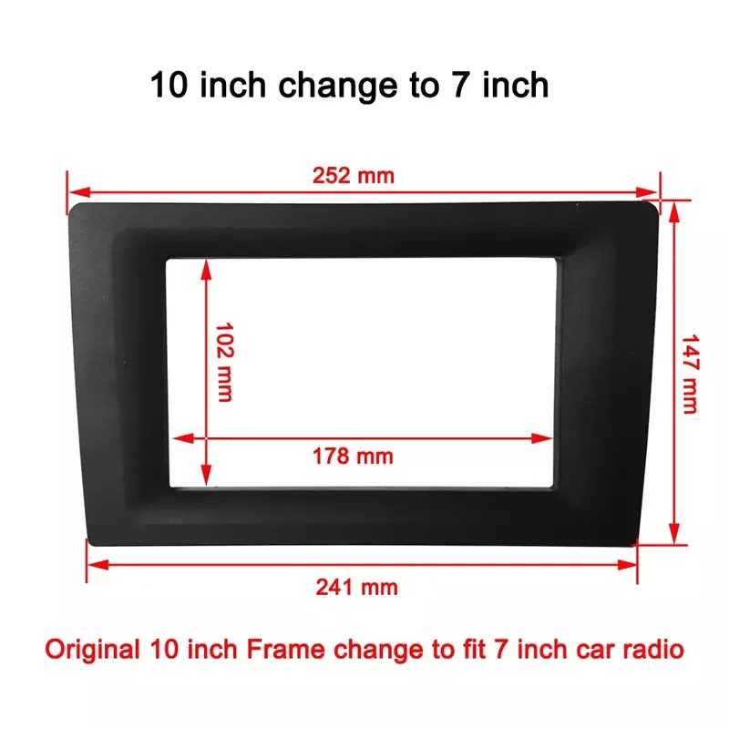 Car Radio Switch Frame, Fascia Convert Frame, adequado para todos os modelos automáticos, 9 10 "a 7", 9 a 10"