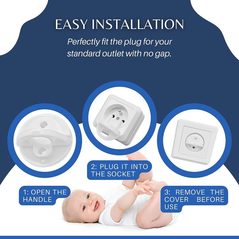 12/1Pcs Outlet Covers with Hidden Pull Handle Baby Electrical Safety Guard Proofing Plug Cap Rotatable Socket Cover Protector