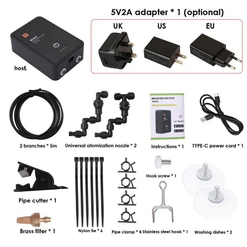 Automatic Mist Four Eva Shock Absorbers Wifi Remote Control Easy To Operate Easy To Install Customize Program Settings