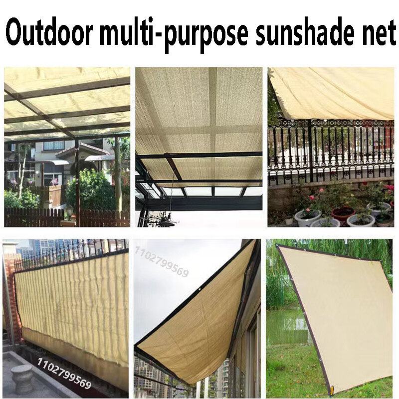 Outdoor garden sunshade net, terrace sunshade, camping sunshade net, UV protection, HDPE sunscreen fabric, sunshade